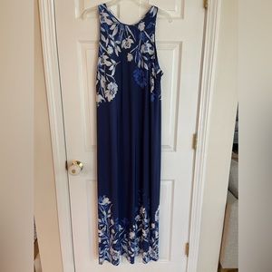 Tommy Bahama sleeveless dress, navy and white size XL